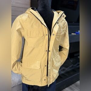 Old Navy Kids Mustard Hooded Rain Jacket